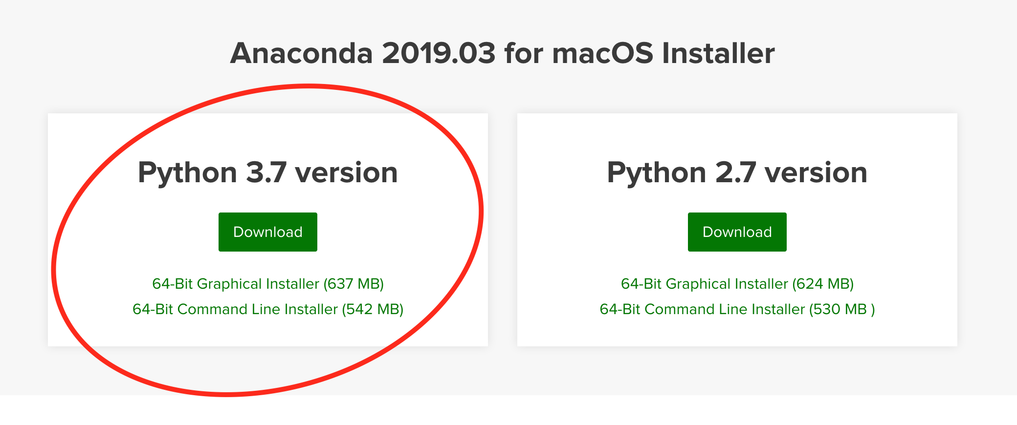 Python 3.x on the Anaconda site